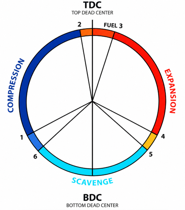Two-Stroke Engine Timing Diagrams Explained