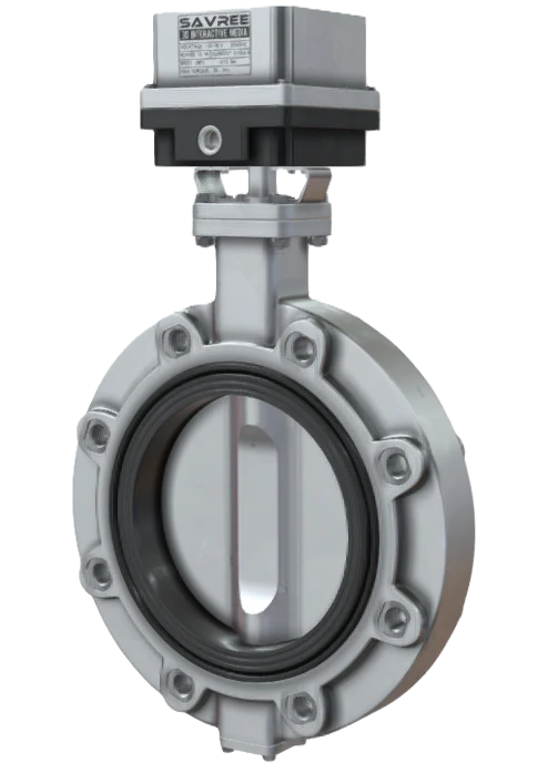 Actuated butterfly valve model for maintenance technician training